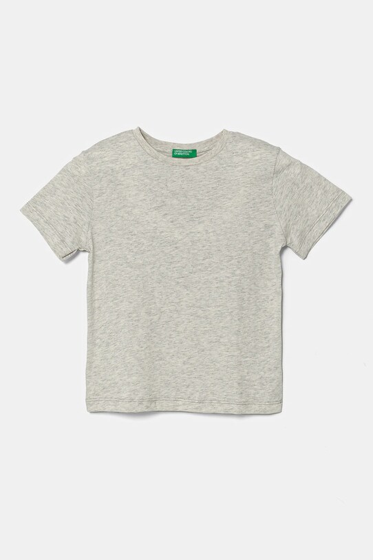Otroška bombažna kratka majica United Colors of Benetton 3I1XG10IJ.P.Seasonal siva SS25