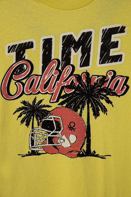 CHLAPEC Dětské bavlněné tričko United Colors of Benetton 3I1XC10O4.G.Seasonal žlutá