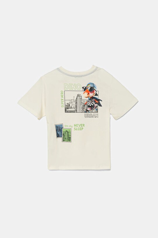 Detské bavlnené tričko United Colors of Benetton bavlna béžová 35RYG10I7.P.Seasonal