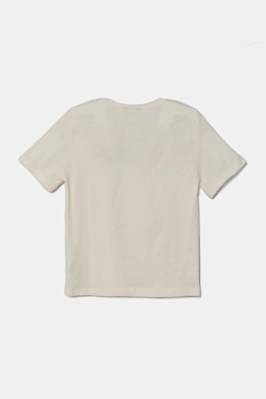 United Colors of Benetton tricou de bumbac pentru copii 3I1XG10HT.P.Seasonal bej SS25