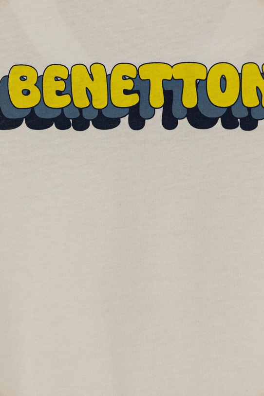 Мальчик Детская хлопковая футболка United Colors of Benetton 3I1XG10HT.P.Seasonal бежевый