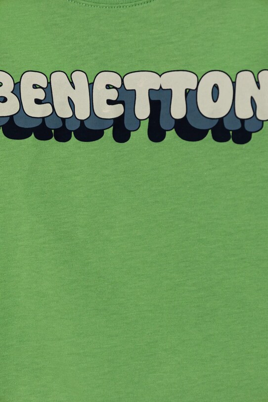 Băieți United Colors of Benetton tricou de bumbac pentru copii 3I1XG10HT.P.Seasonal verde