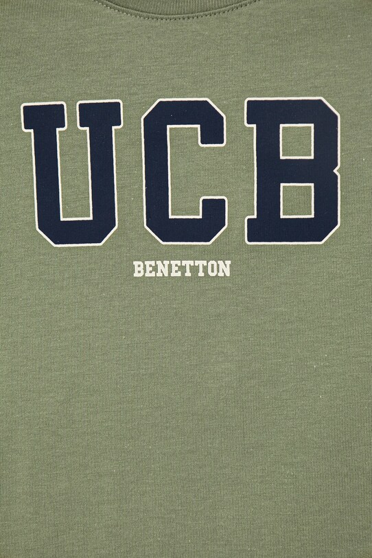 Băieți United Colors of Benetton tricou de bumbac pentru copii 3I1XG10HT.P.Seasonal verde