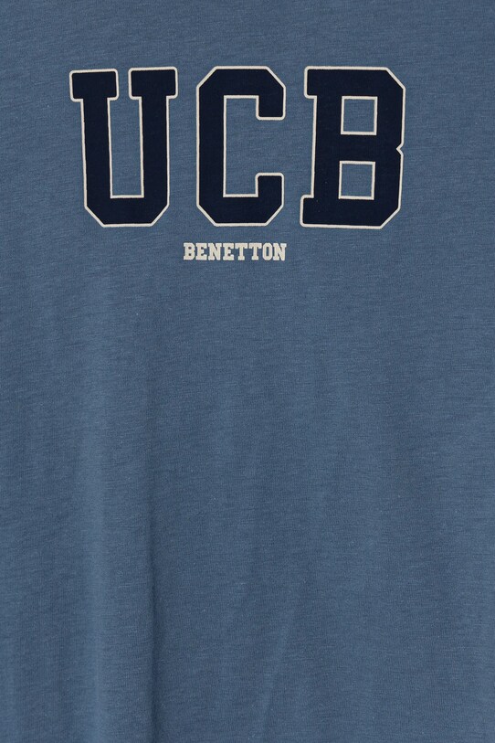 Băieți United Colors of Benetton tricou de bumbac pentru copii 3I1XG10HT.P.Seasonal albastru