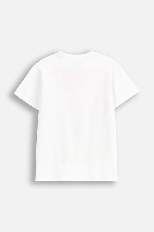 Dječja pamučna majica kratkih rukava Coccodrillo WC5143201VBA bijela SS25