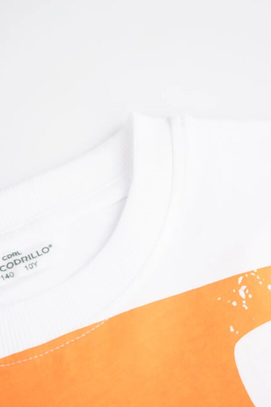 Băieți Coccodrillo tricou de bumbac pentru copii WC5143201VBA alb