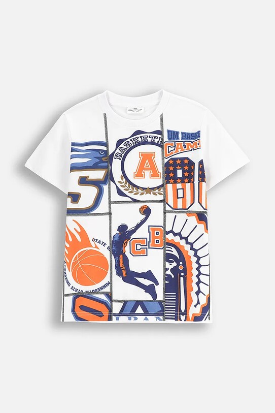 Coccodrillo tricou de bumbac pentru copii print alb WC5143205VBA