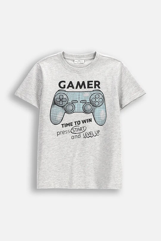 Coccodrillo t-shirt dziecięcy pozostałe szary WC5143214VBA
