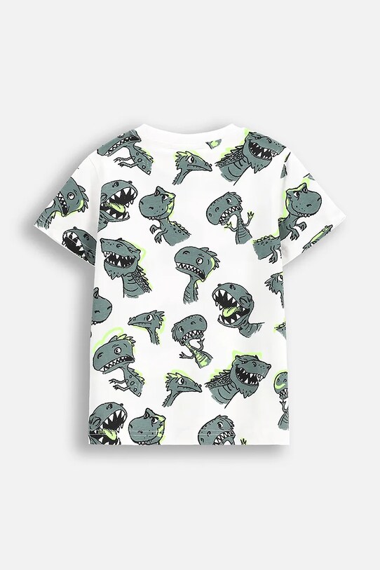 Παιδικό βαμβακερό μπλουζάκι Coccodrillo WC5143217VBA λευκό SS25