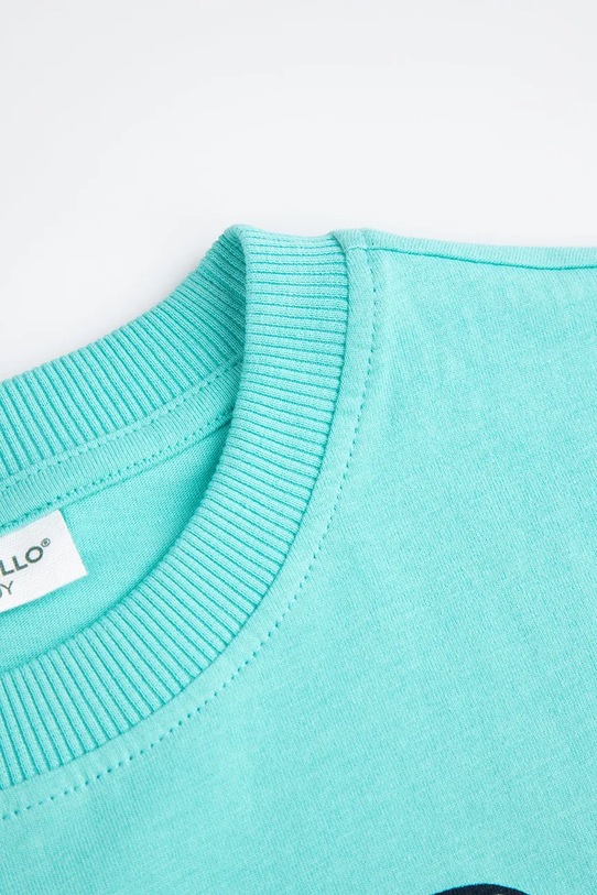 Момче Детска памучна тениска Coccodrillo WC5143218VBA тюркоазен