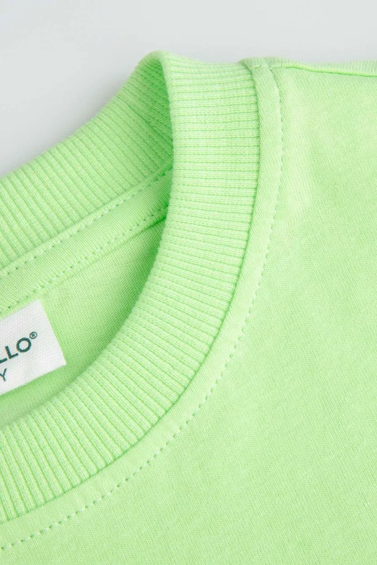 Мальчик Детская хлопковая футболка Coccodrillo WC5143222VBA зелёный