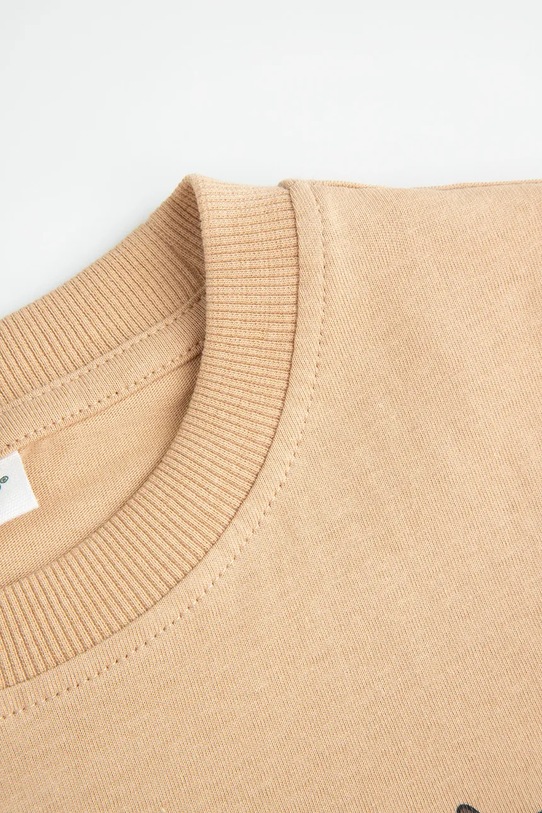 Мальчик Детская хлопковая футболка Coccodrillo WC5143225VBA бежевый