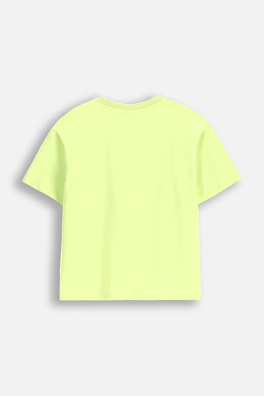 Детская хлопковая футболка Coccodrillo WC5143201SBJ зелёный SS25