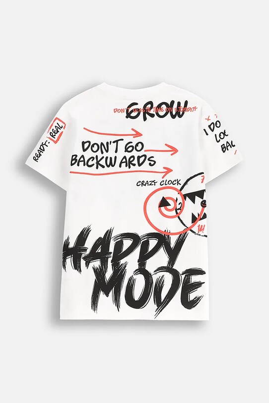 Chlapec Detské bavlnené tričko Coccodrillo WC5143203SBJ biela