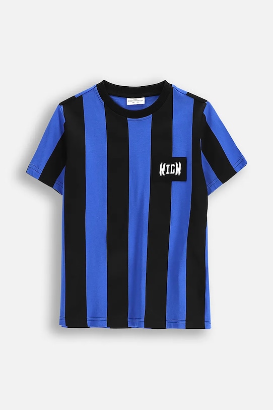 Coccodrillo tricou de bumbac pentru copii cu modele albastru WC5143206MBJ