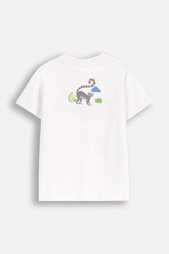 Coccodrillo t-shirt bawełniany dziecięcy WC5143201MBK biały SS25