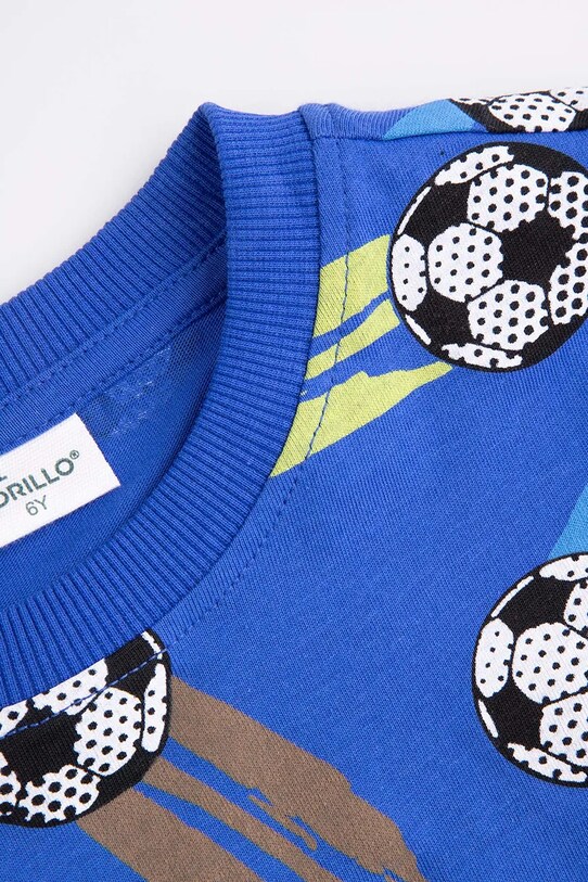 Хлопчик Дитяча бавовняна футболка Coccodrillo WC5143203MBK блакитний