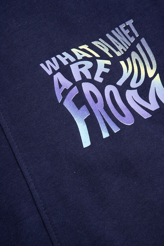 Детская хлопковая футболка Coccodrillo тёмно-синий WC5143204CBK