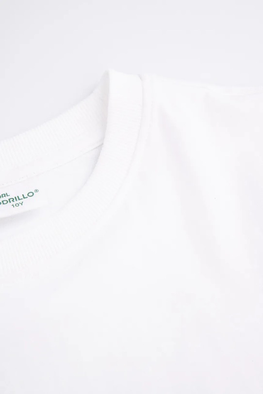 Chlapec Detské bavlnené tričko Coccodrillo WC5143203DBJ biela