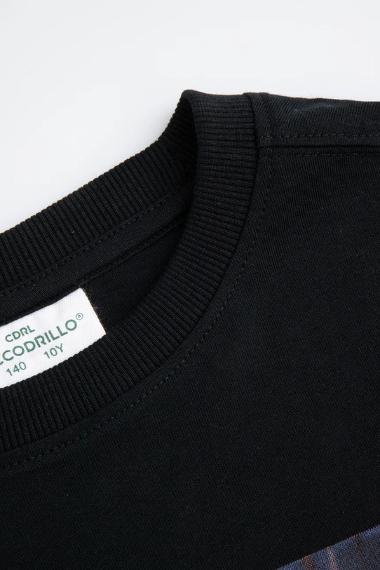 Chłopiec Coccodrillo t-shirt bawełniany dziecięcy WC5143205DBJ czarny