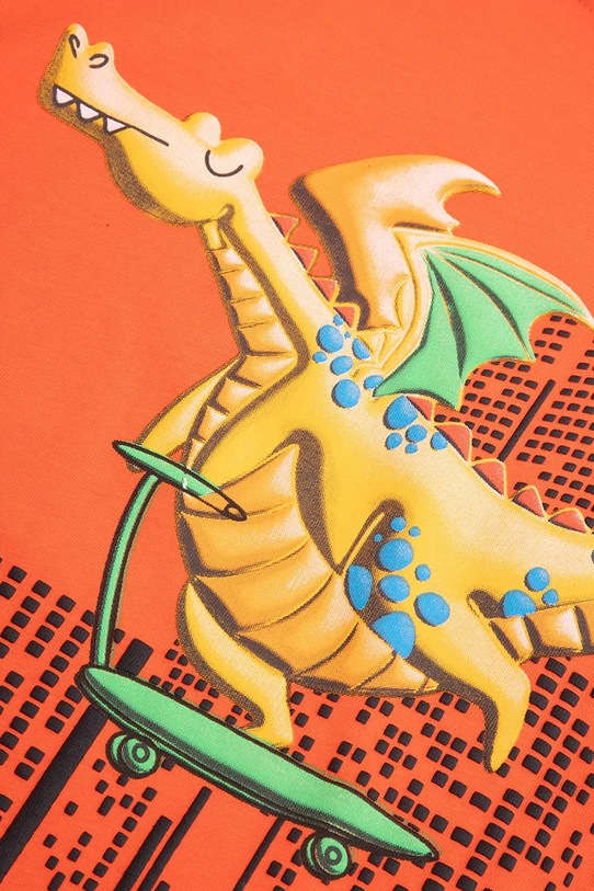 Detské bavlnené tričko Coccodrillo oranžová WC5143202DBK