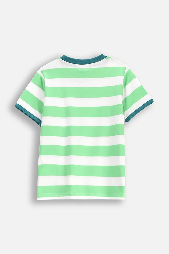 Coccodrillo t-shirt bawełniany dziecięcy WC5143205DBK zielony SS25
