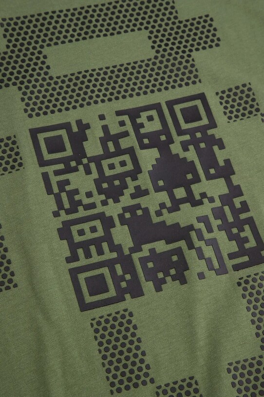 Dječja pamučna majica kratkih rukava Coccodrillo zelena WC5143201GBJ