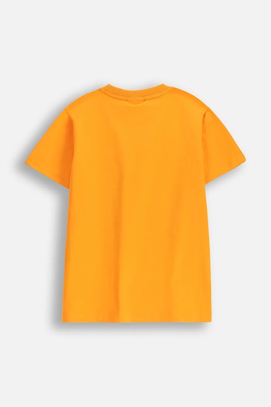 Coccodrillo t-shirt bawełniany dziecięcy WC5143203GBJ pomarańczowy SS25