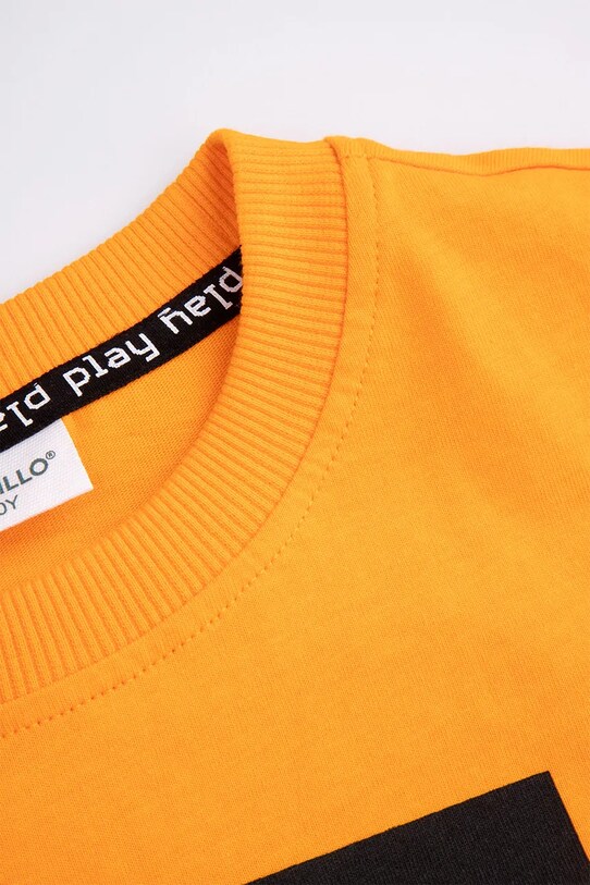 Chłopiec Coccodrillo t-shirt bawełniany dziecięcy WC5143203GBJ pomarańczowy