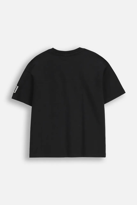 Дитяча бавовняна футболка Coccodrillo WC5143206GBJ чорний SS25