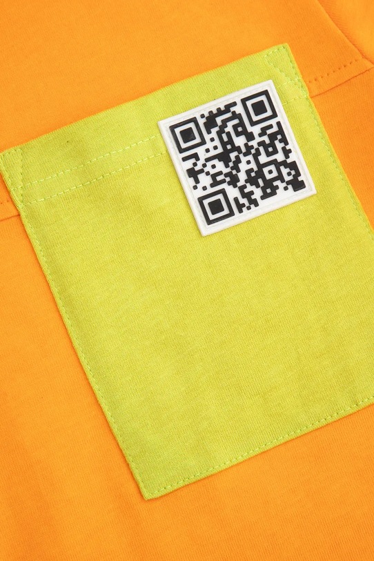 Coccodrillo t-shirt bawełniany dziecięcy WC5143203GBK pomarańczowy