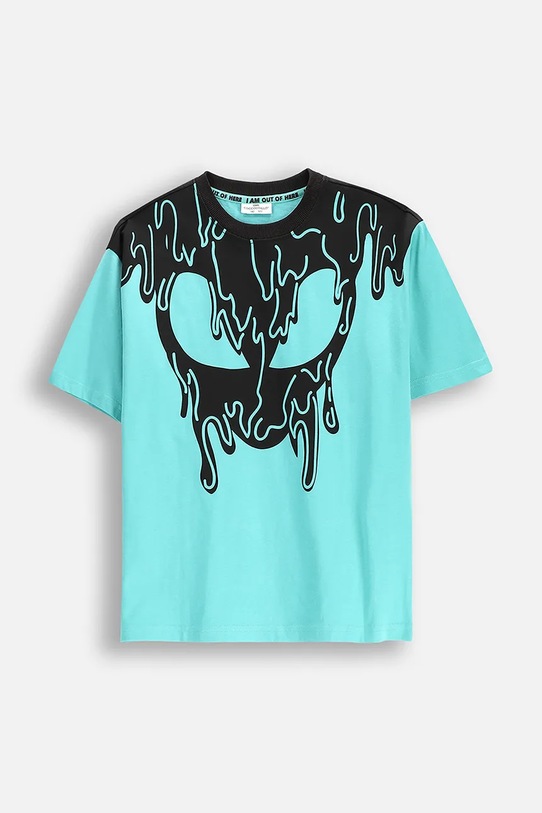 Coccodrillo t-shirt okrągły turkusowy WC5143205CBJ