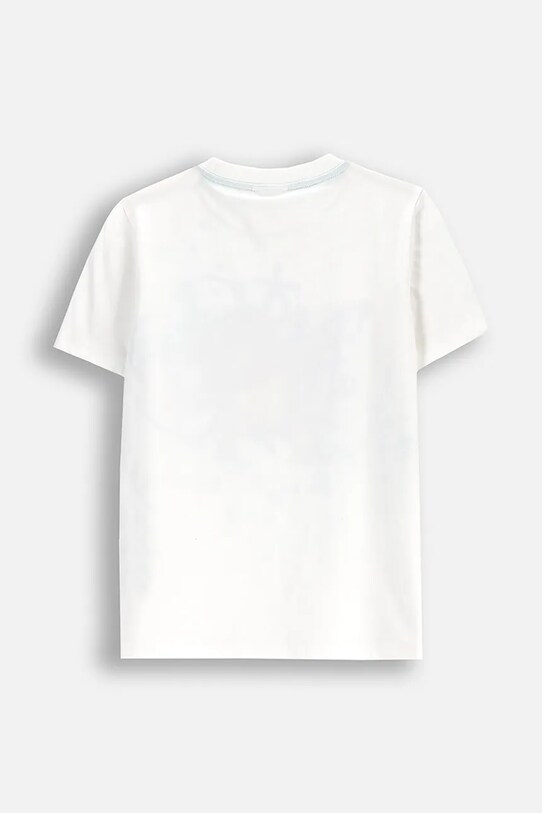 Coccodrillo t-shirt bawełniany dziecięcy WC5143203VBB beżowy SS25
