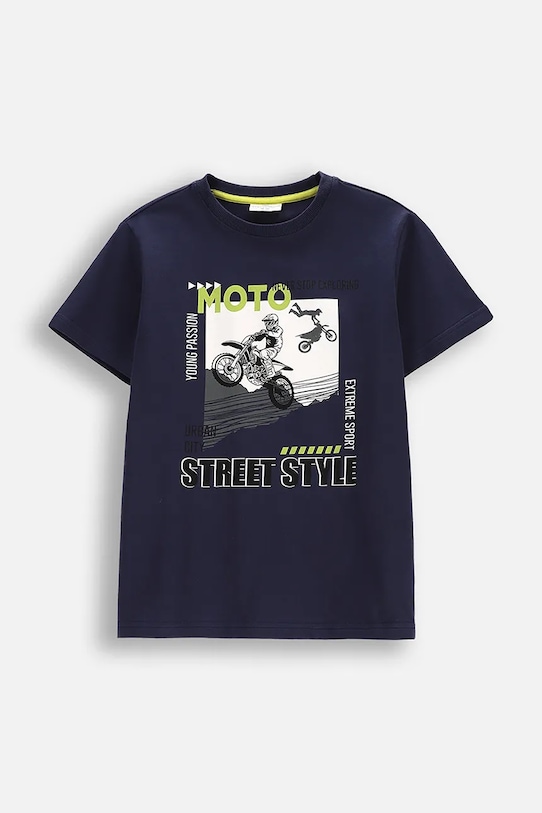 Coccodrillo tricou de bumbac pentru copii print bleumarin WC5143204VBB