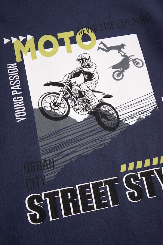 Coccodrillo tricou de bumbac pentru copii bleumarin WC5143204VBB