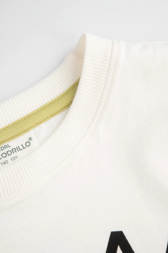 Αγορίστικα Παιδικό βαμβακερό μπλουζάκι Coccodrillo WC5143207VBB μπεζ