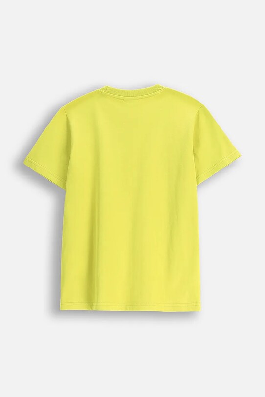 Παιδικό βαμβακερό μπλουζάκι Coccodrillo WC5143208VBB πράσινο SS25