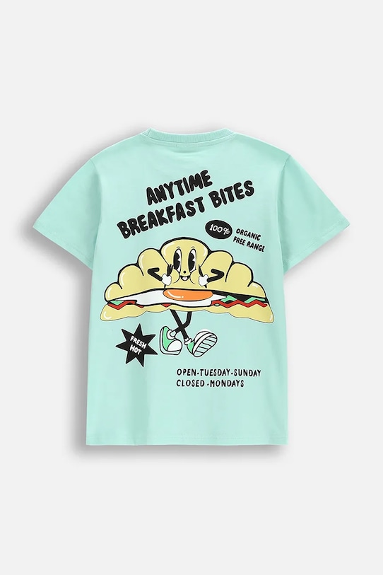 Detské bavlnené tričko Coccodrillo WC5143209VBB tyrkysová SS25