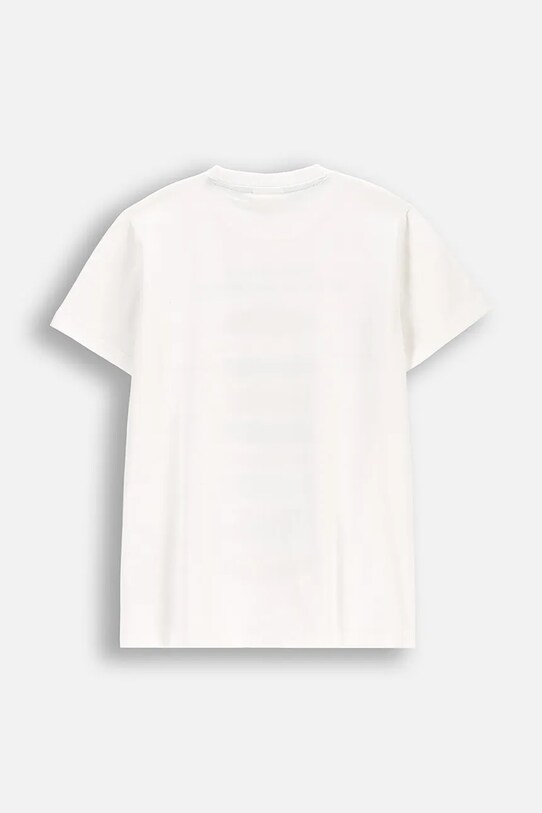 Coccodrillo t-shirt bawełniany dziecięcy WC5143210VBB biały SS25