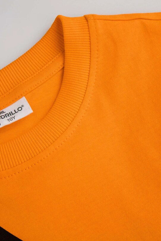 Chłopiec Coccodrillo t-shirt bawełniany dziecięcy WC5143215VBB pomarańczowy