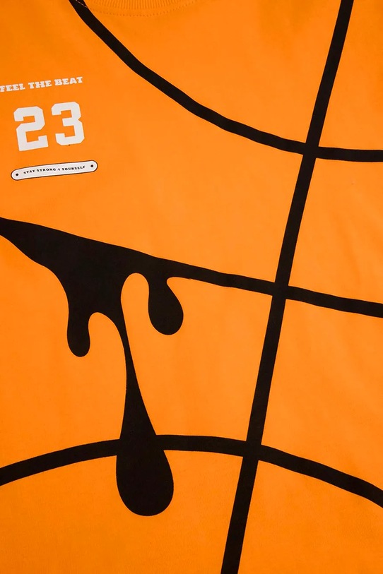 Coccodrillo t-shirt in cotone per bambini arancione WC5143215VBB