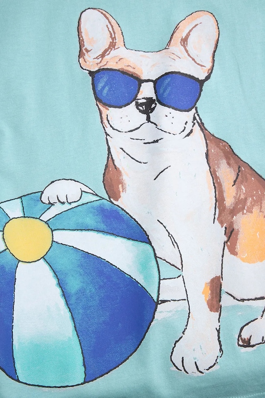 Coccodrillo tricou de bumbac pentru copii albastru WC5143212VBC