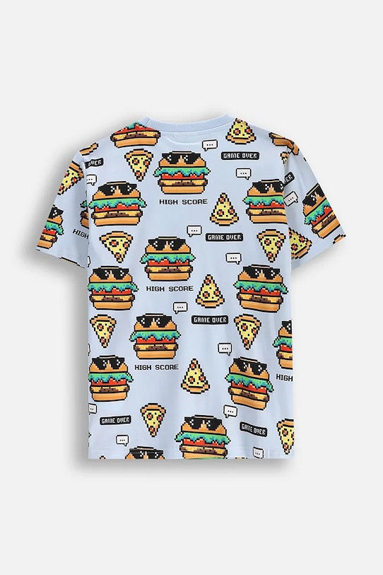 Coccodrillo t-shirt in cotone per bambini WC5143207VBD blu SS25