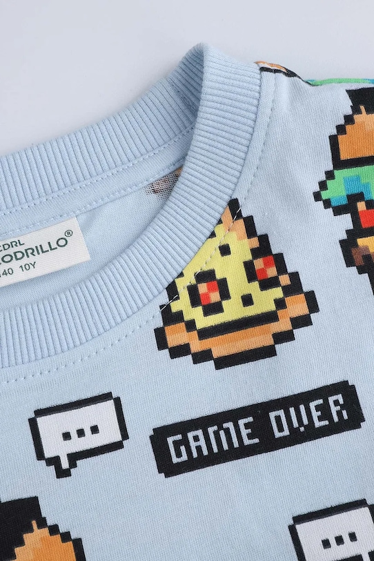 BIMBO Coccodrillo t-shirt in cotone per bambini WC5143207VBD blu