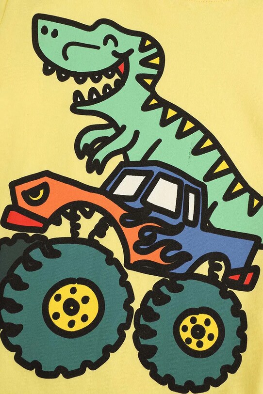 Coccodrillo t-shirt bawełniany dziecięcy żółty WC5143211VBD