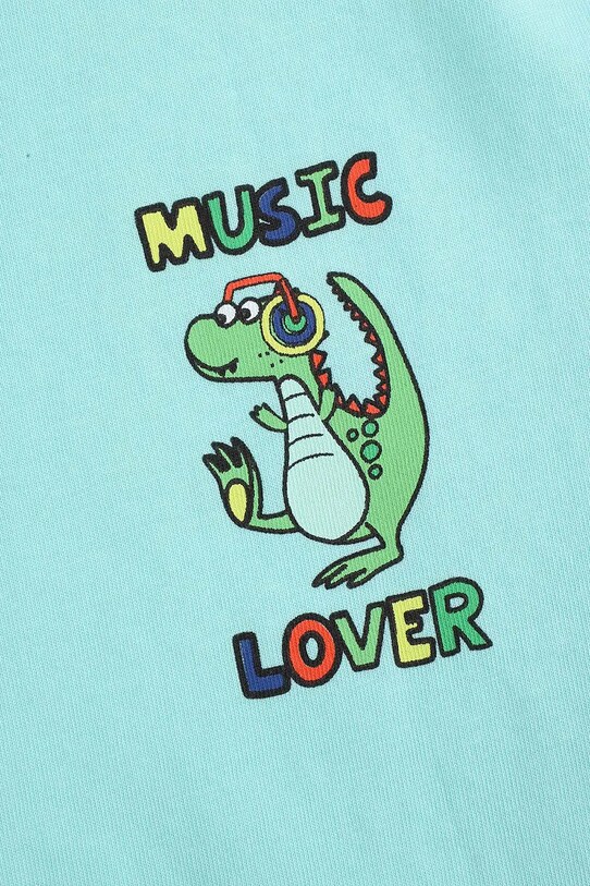 Coccodrillo t-shirt bawełniany dziecięcy turkusowy WC5143212VBD