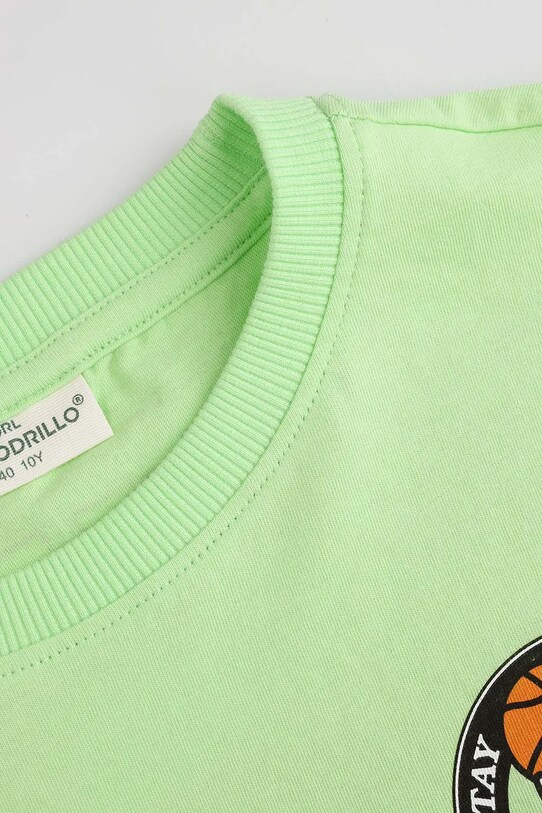 Chłopiec Coccodrillo t-shirt bawełniany dziecięcy WC5143213VBD zielony