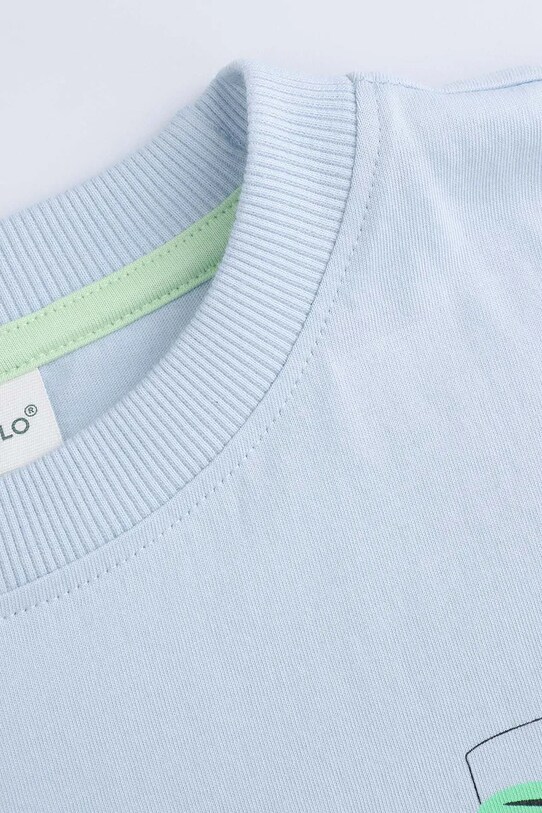 Chłopiec Coccodrillo t-shirt bawełniany dziecięcy WC5143216VBD niebieski