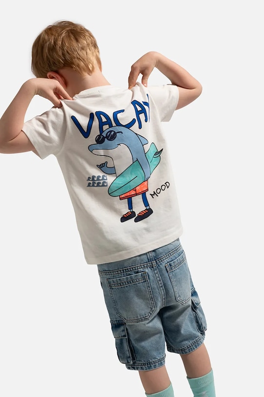 Coccodrillo gyerek pamut póló pamut bézs WC5143201HBK