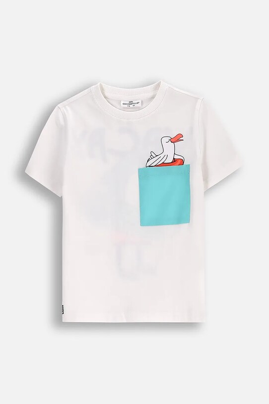 Coccodrillo gyerek pamut póló WC5143201HBK bézs SS25